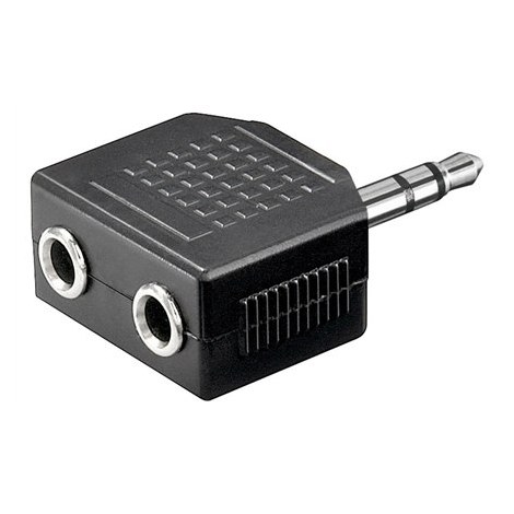 Goobay | Audio splitter | Mini-phone stereo 3.5 mm | Female | Male | Mini-phone stereo 3.5 mm | Black